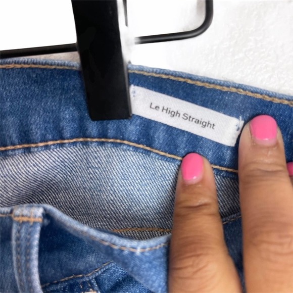 FRAME 👖👖👖Le High Stud Raw Hem Ankle Straight Jeans - Picture 7 of 9